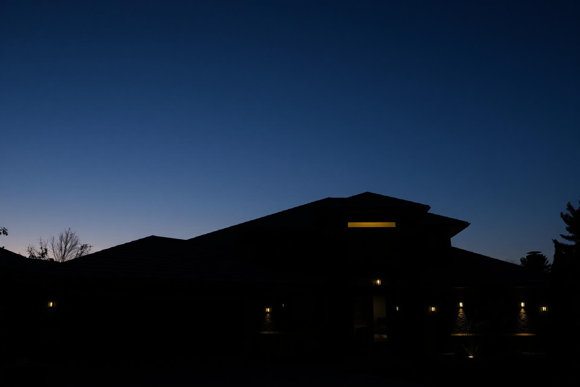 Premium modern home exterior at dusk